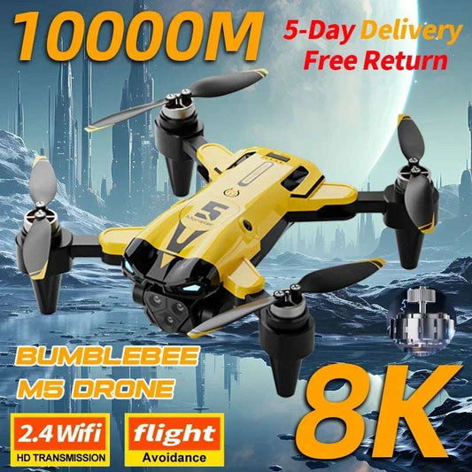 2025 New M5 Drone 8K Professional Triple Camera Brushless Motor Optical Flow Positioning Foldable Quadcopter RC Dron Toys Gifts - Mountain ship