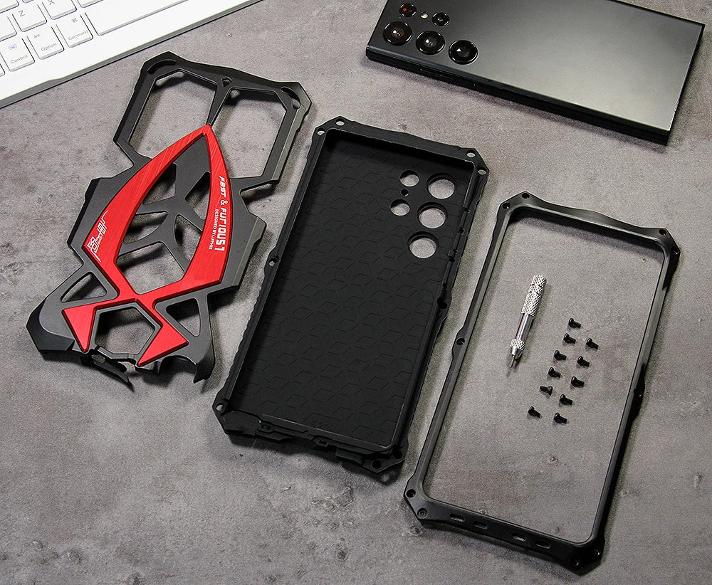 Luphie Metal Full Protect Armor Case For Samsung Galaxy S25 Ultra Phone Cover S24 23 S22Ultra S25 S24 Plus 5G Shockproof Fundas - Mountain ship