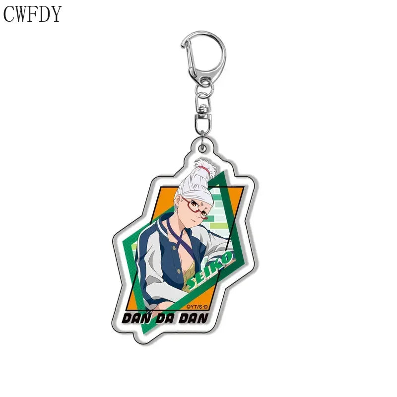 New Anime Dandadan Momo Acrylic Keychain Children Cartoon Badge Pendant Charms Key Chain Jewelry Accessories For Fans Xams Gift - Mountain ship