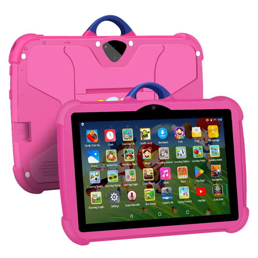 New Cartoon Pattern Kids Tablet 7 Inch Quad Core 4GB RAM 64GB ROM Android Learning Education Games Tablets Children's Gifts - Mountain ship