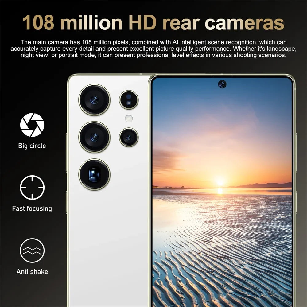 New S25 Ultra 7.3HD Original Smartphone 5G Global Version Mobile Phones Dual SIM Card Android 14 Cell Phone 7800mAh Cellphones - Mountain ship