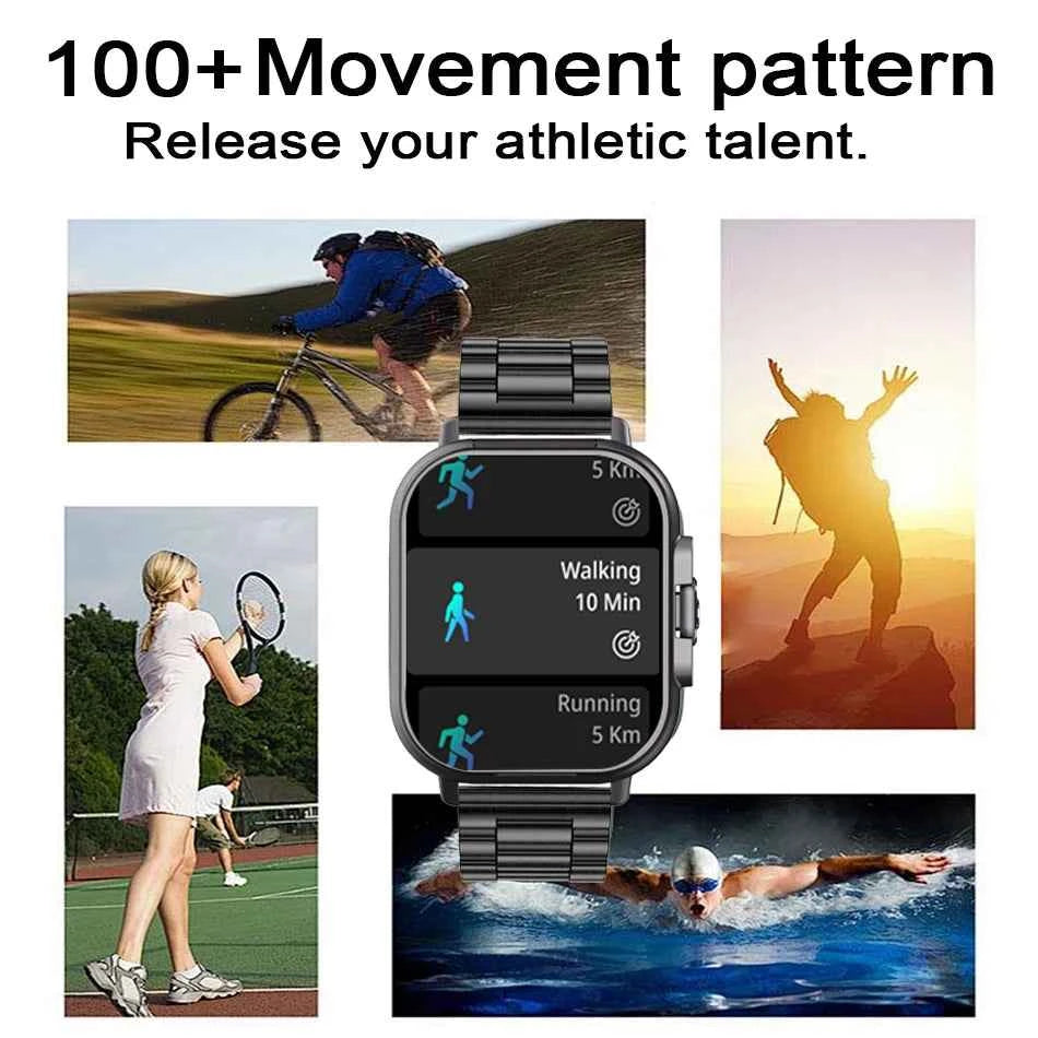 2024 Smart Watch 2 in 1 With Earphone Smartwatch Bluetooth Call Men Watch GPS Track Heart Rate Monitor Play Music SmartWatch - Mountain ship