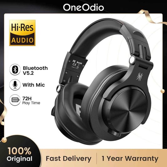 Oneodio A70 Wireless Bluetooth Headphones Over Ear72 Hours Playtime Hi-Res Audio Bluetooth Wireless Headset With Microphone - Mountain ship