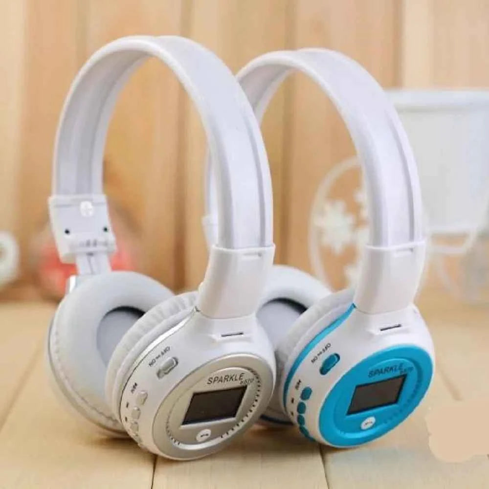 Wireless Headphone Radio Over Ear Bluetooth Compatibility Stereo Earphone Headset for Computer Phone Support FM Audio Card AUX - Mountain ship