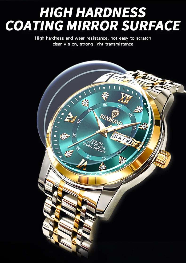 2024 Top Brand Luxury Fashion Diver Watch Men 30ATM Waterproof Date Clock Sport Watches Mens Quartz Wristwatch Relogio Masculino - Mountain ship