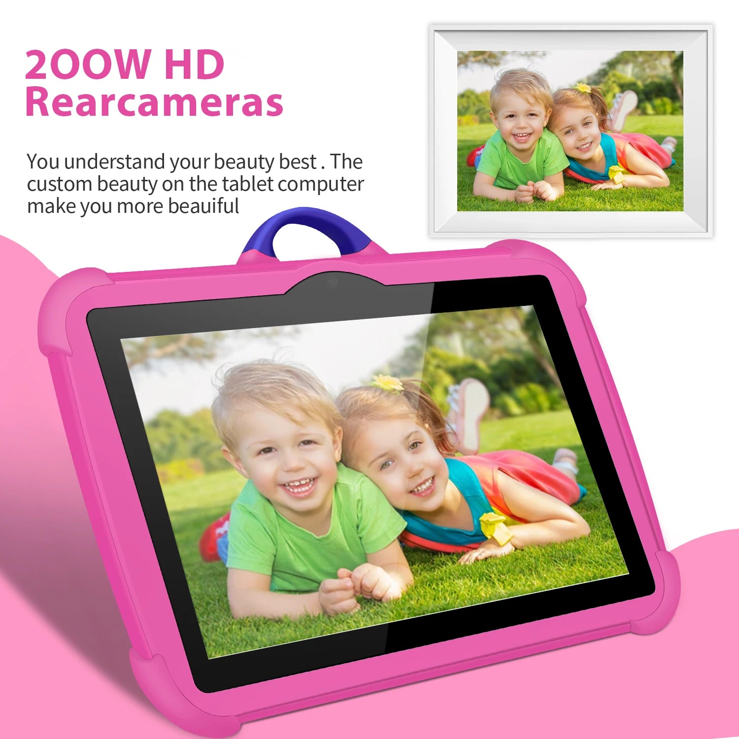 New Cartoon Pattern Kids Tablet 7 Inch Quad Core 4GB RAM 64GB ROM Android Learning Education Games Tablets Children's Gifts - Mountain ship