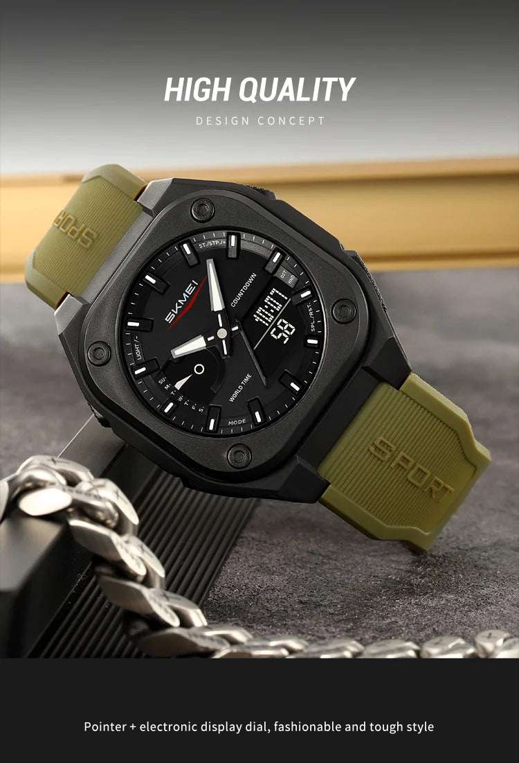 SKMEI Business Digital Electronic Watch Fashion Sports Quartz Watches For Mens Women Waterproof Wristwatches Clock Reloj Hombre - Mountain ship