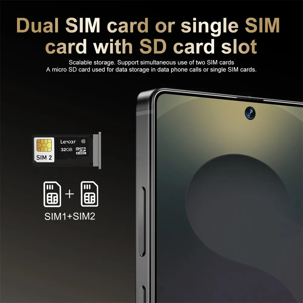 New S25 Ultra 7.3HD Original Smartphone 5G Global Version Mobile Phones Dual SIM Card Android 14 Cell Phone 7800mAh Cellphones - Mountain ship