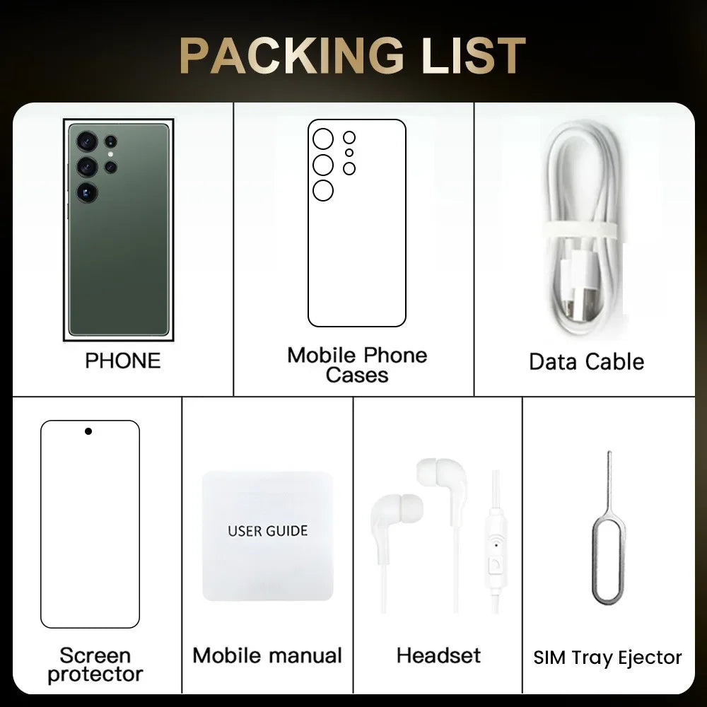 New S25 Ultra 7.3HD Original Smartphone 5G Global Version Mobile Phones Dual SIM Card Android 14 Cell Phone 7800mAh Cellphones - Mountain ship