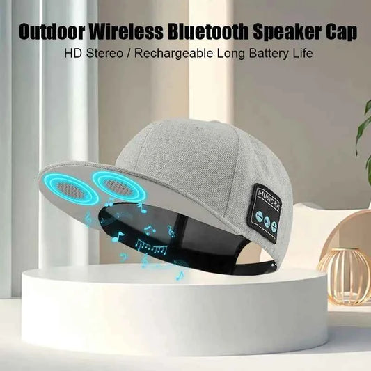 Bluetooth Sports Music Hat - Wireless Running Headphones with Dual Speakers and Mic in Adjustable Baseball Cap - Mountain ship