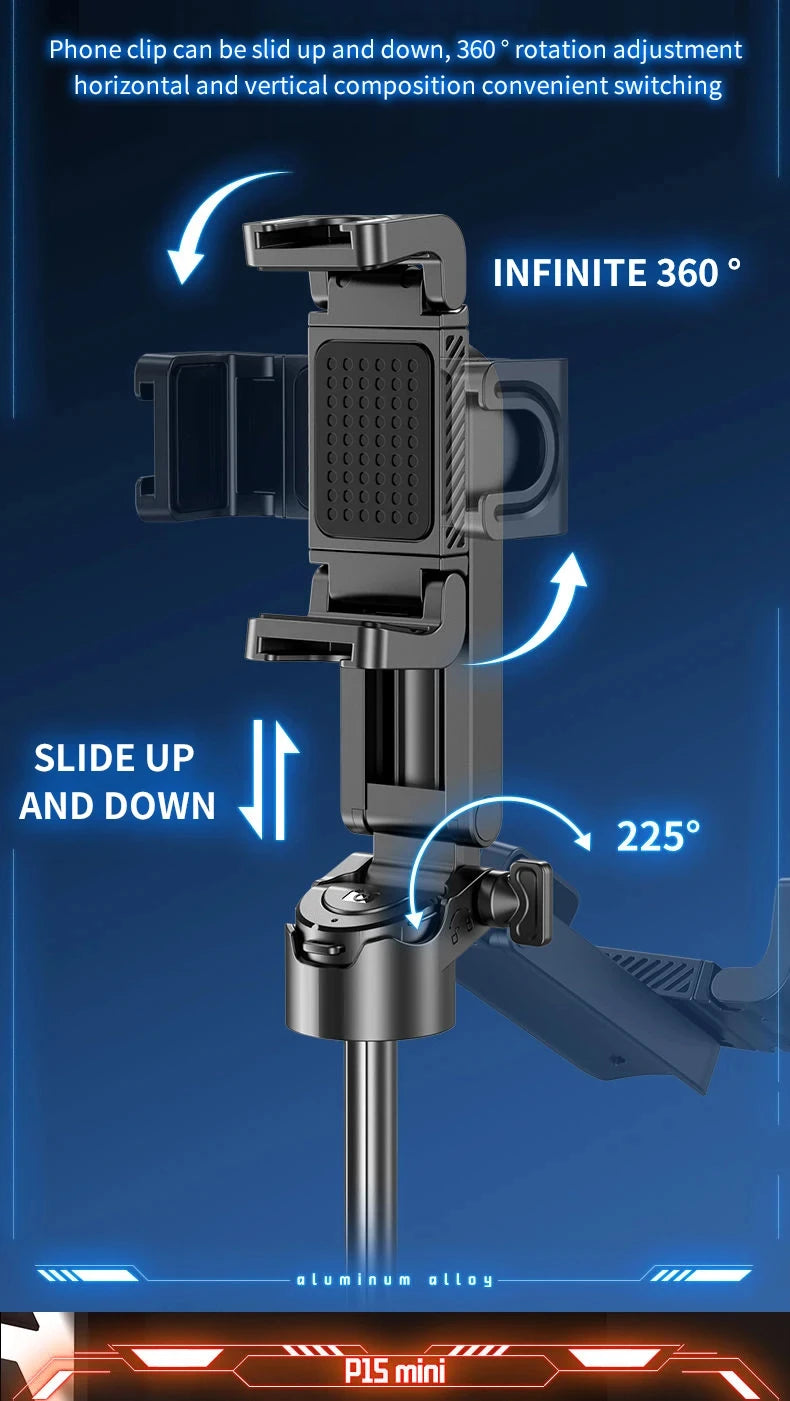Newly Upgraded Design Mini Bluetooth Portable Telescopic Multifunctional Tripod Phone Selfie Stick - Mountain ship
