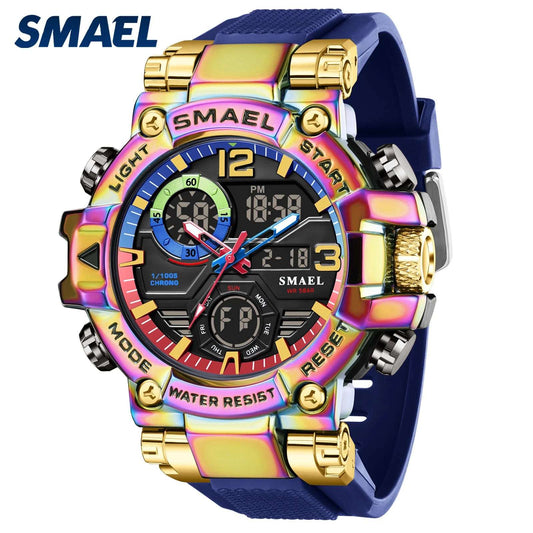 2025 SMAEL Sports Watches Men LED Watches New 50m Waterproof Digital Watches 8110 Shockproof Sports Watches for Men Electrionic - Mountain ship