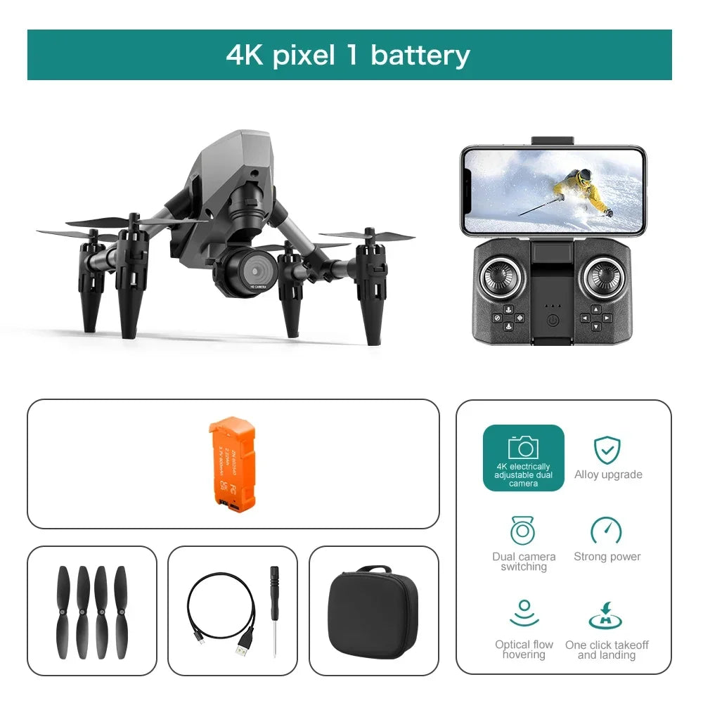 XD1 Pro Mini Dron with 8K Dual Camera WIFI Alloy Anti-drop Optical Flow Positioning Quadcopter Remote Control Gift RC Toy - Mountain ship