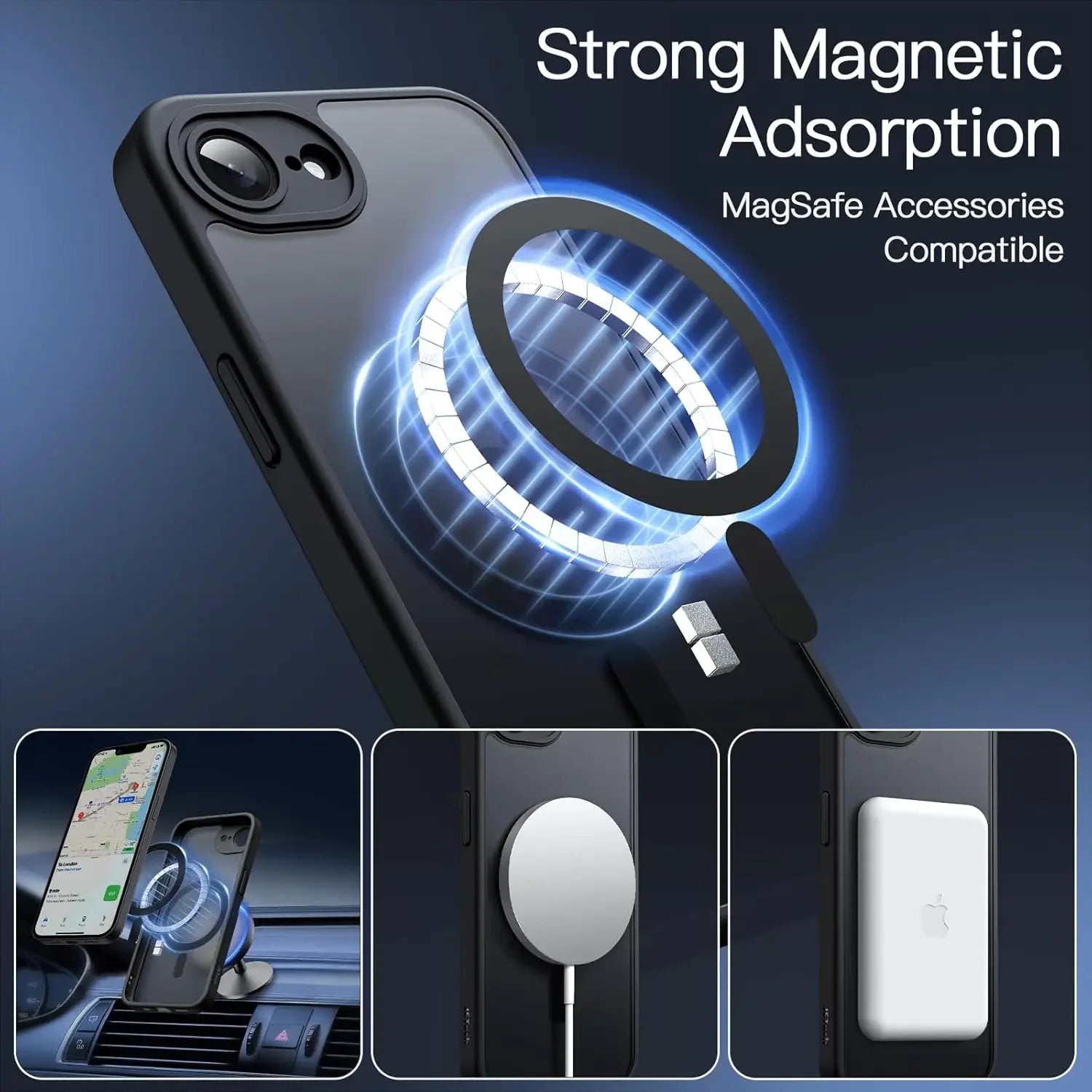 For Magsafe Magnetic Wireless Charging Case For iPhone 16E iPhone16E 5G Shockproof Matte Back Cover Coque - Mountain ship