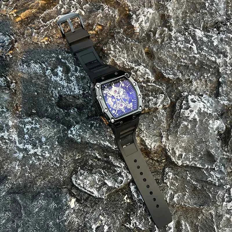 Men's Watch Light Luxury Brand Wine Barrel dial Fashionable Night Glow Sports Watch Calendar Clock Reloj L146 - Mountain ship