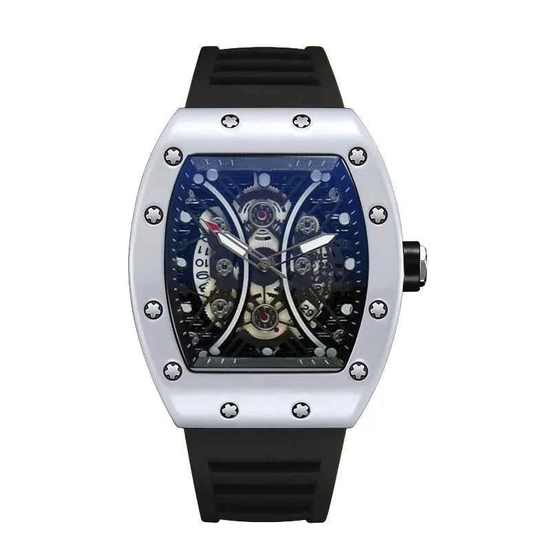 Men's Watch Light Luxury Brand Wine Barrel dial Fashionable Night Glow Sports Watch Calendar Clock Reloj L146 - Mountain ship