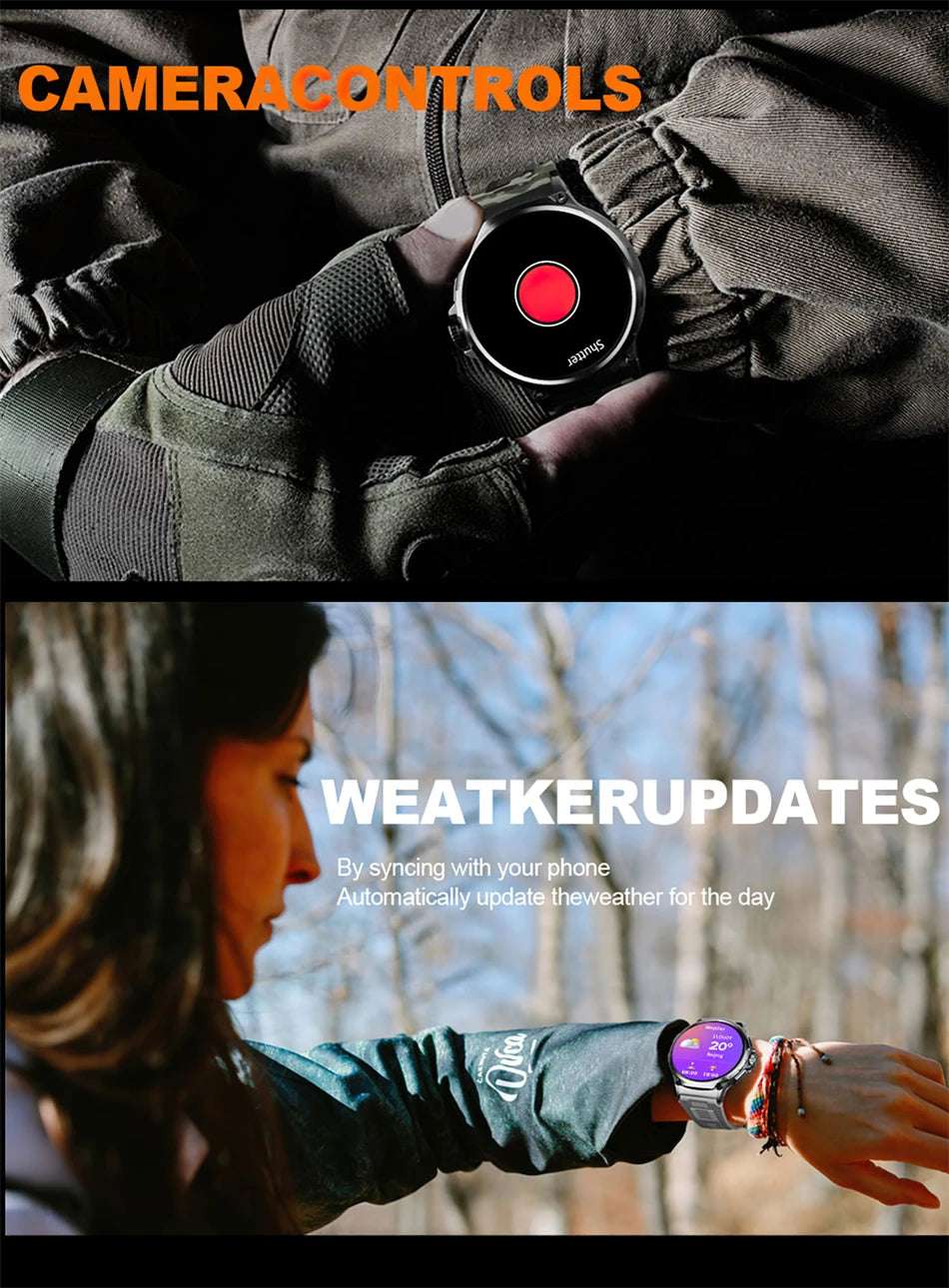 2024 New For Huawei Xiaomi Men GPS Track Smart Watch 1.85 Inch Ultra HD AMOLED Screen 710 Mah Battery Bluetooth Call Smartwatch - Mountain ship