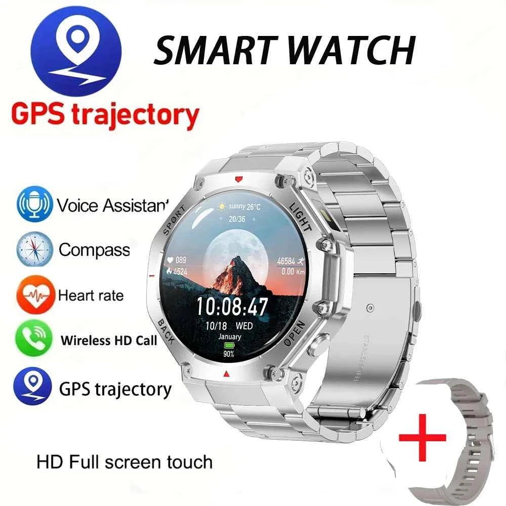 2025 New LED Smart Watch Men's HD AMOLED Bluetooth Call Waterproof Smartwatch Heart Rate Monitoring Women's Health Smart Watches - Mountain ship