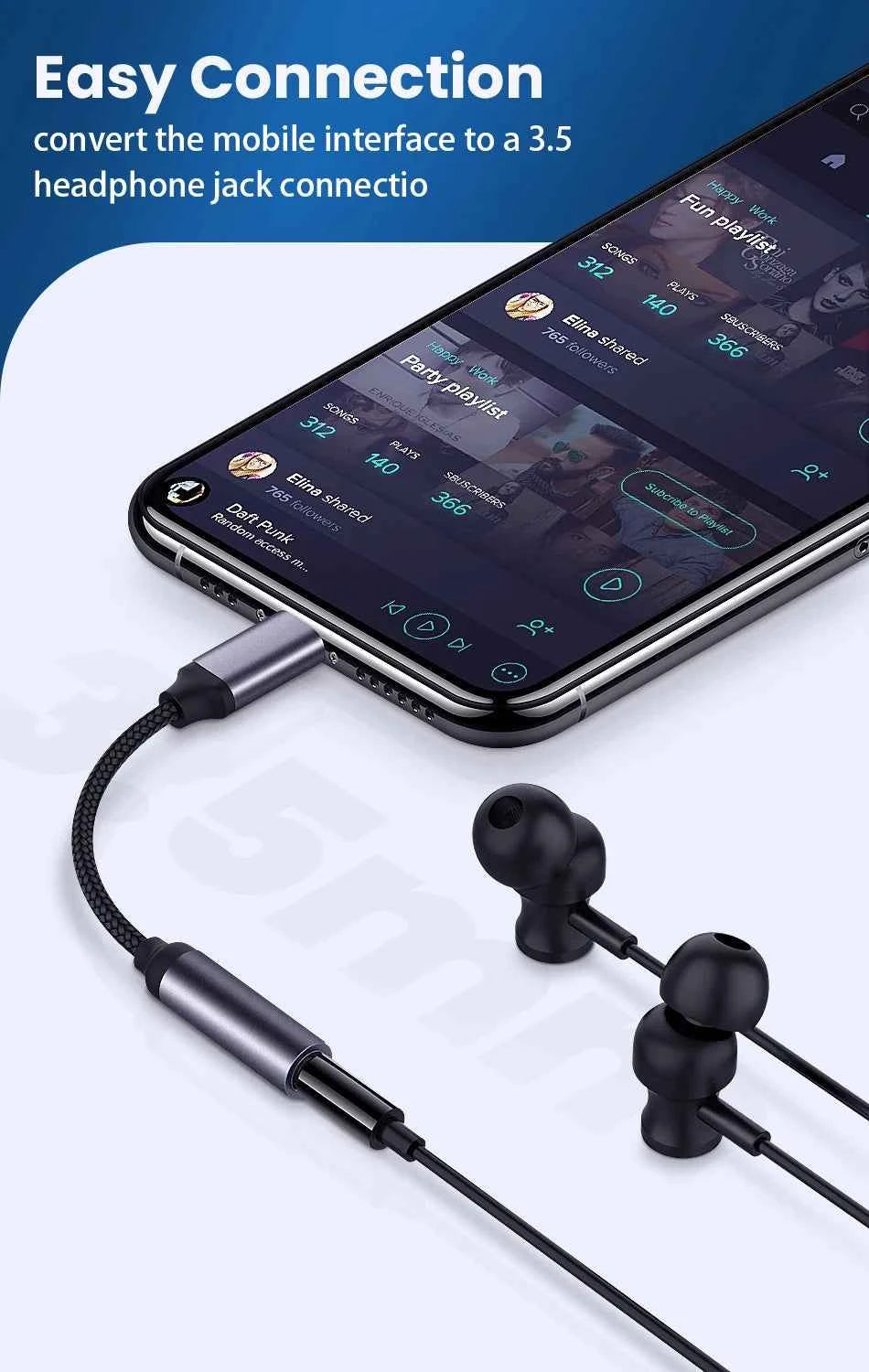 For iPhone To 3 5 MM Jack AUX Cable Adapter For iPhone 12 13 14 Pro Adapter Headphone Connector Audio Splitter phone accessories - Mountain ship