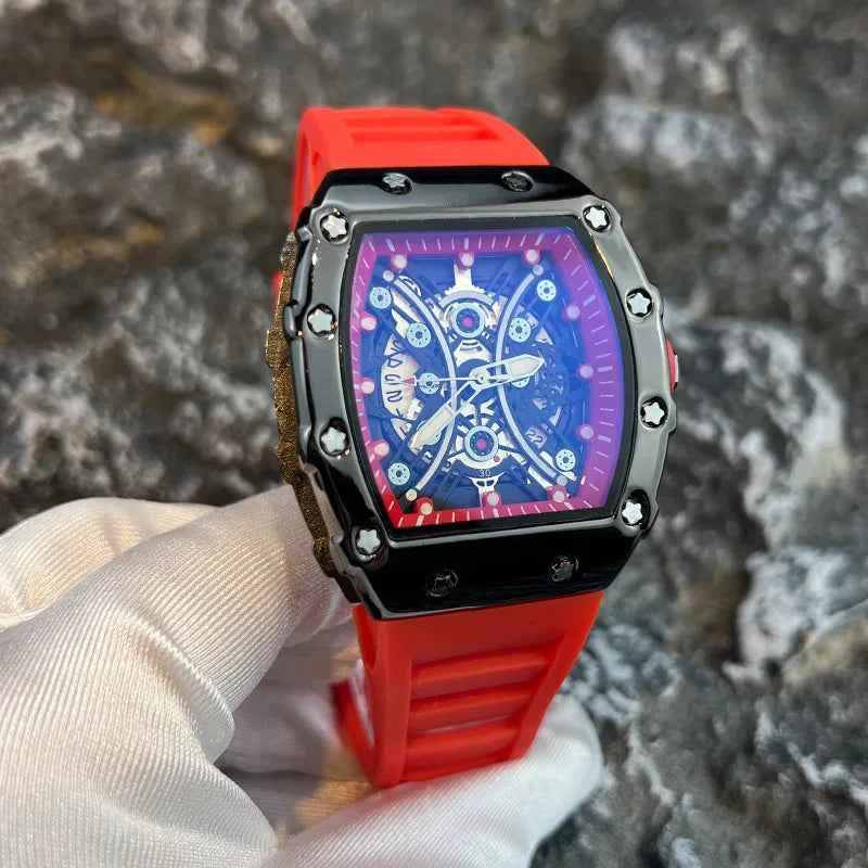 Men's Watch Light Luxury Brand Wine Barrel dial Fashionable Night Glow Sports Watch Calendar Clock Reloj L146 - Mountain ship
