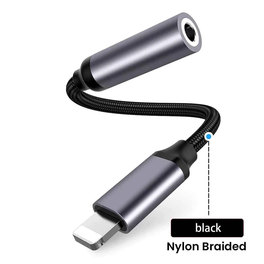 For iPhone To 3 5 MM Jack AUX Cable Adapter For iPhone 12 13 14 Pro Adapter Headphone Connector Audio Splitter phone accessories - Mountain ship