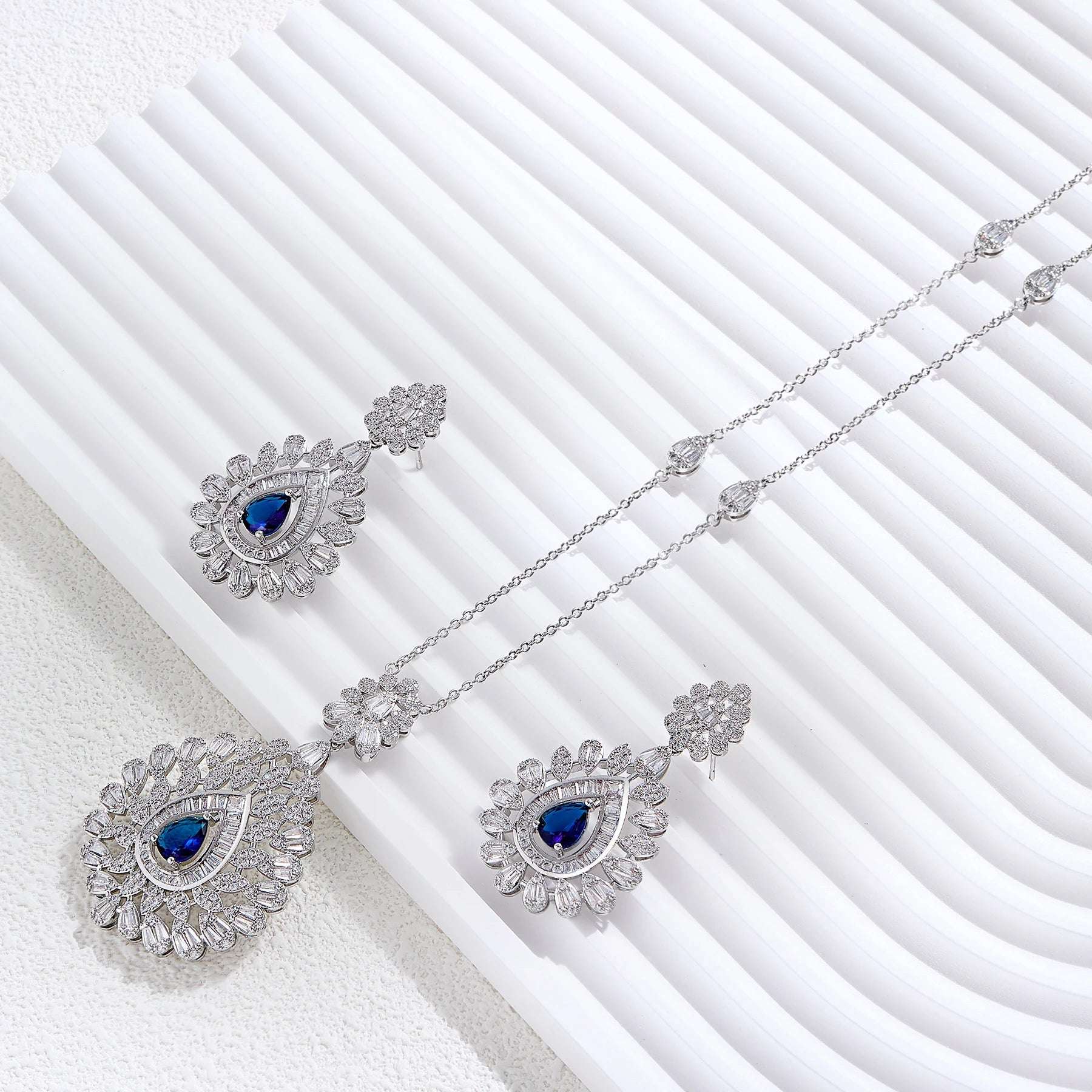 2023 Best selling African Sweater Chain 2-piece Bridal Jewelry Set New Fashion Dubai Jewelry Set Women's Wedding Party - Mountain ship
