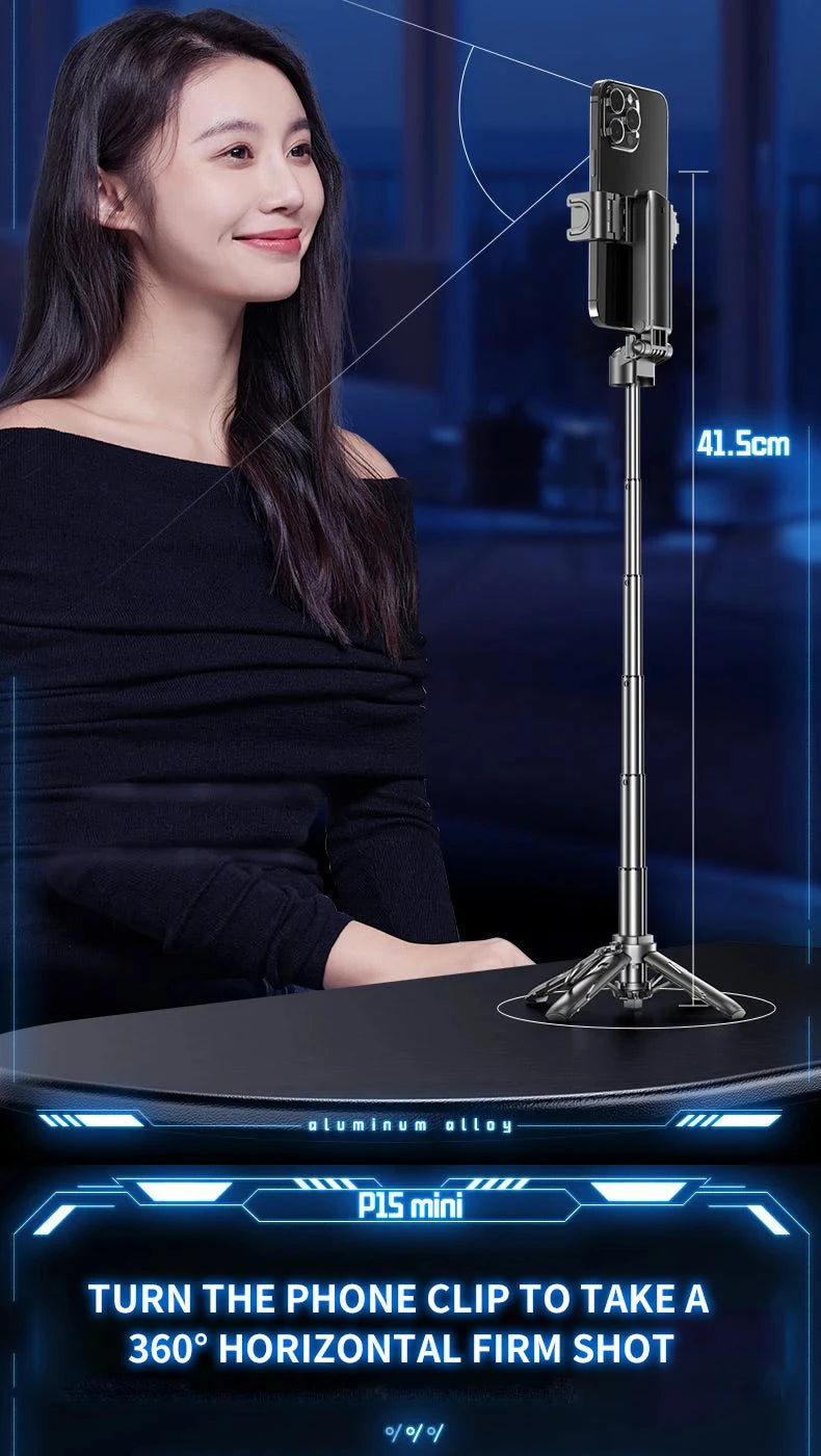 Newly Upgraded Design Mini Bluetooth Portable Telescopic Multifunctional Tripod Phone Selfie Stick - Mountain ship