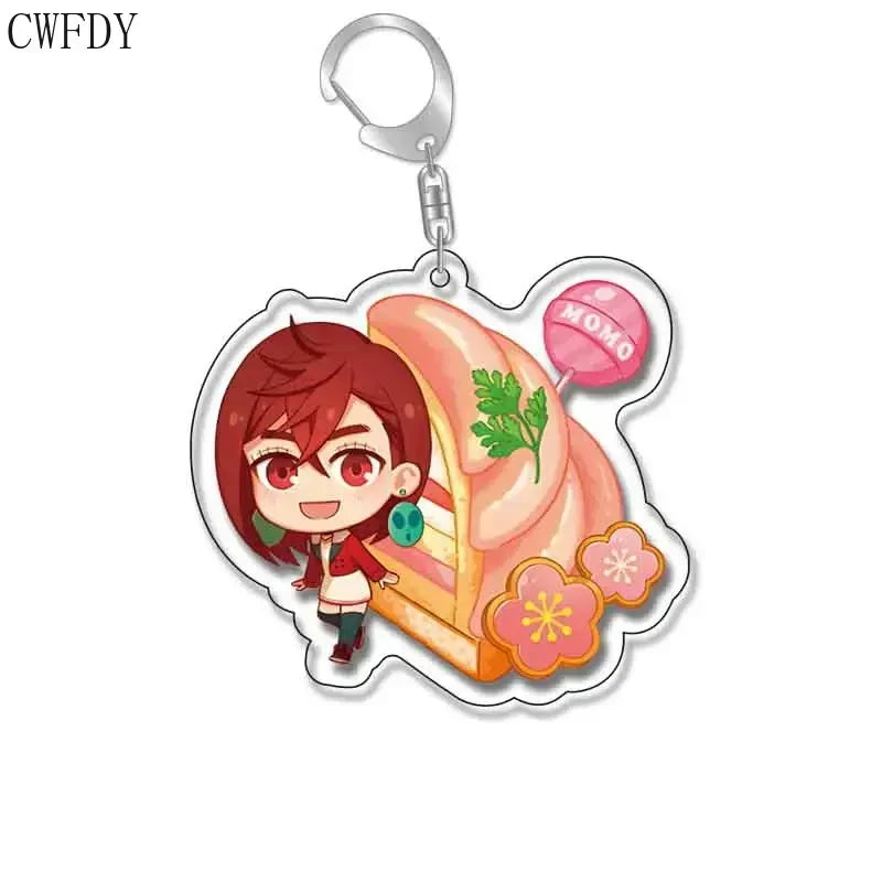 New Anime Dandadan Momo Acrylic Keychain Children Cartoon Badge Pendant Charms Key Chain Jewelry Accessories For Fans Xams Gift Mountain ship
