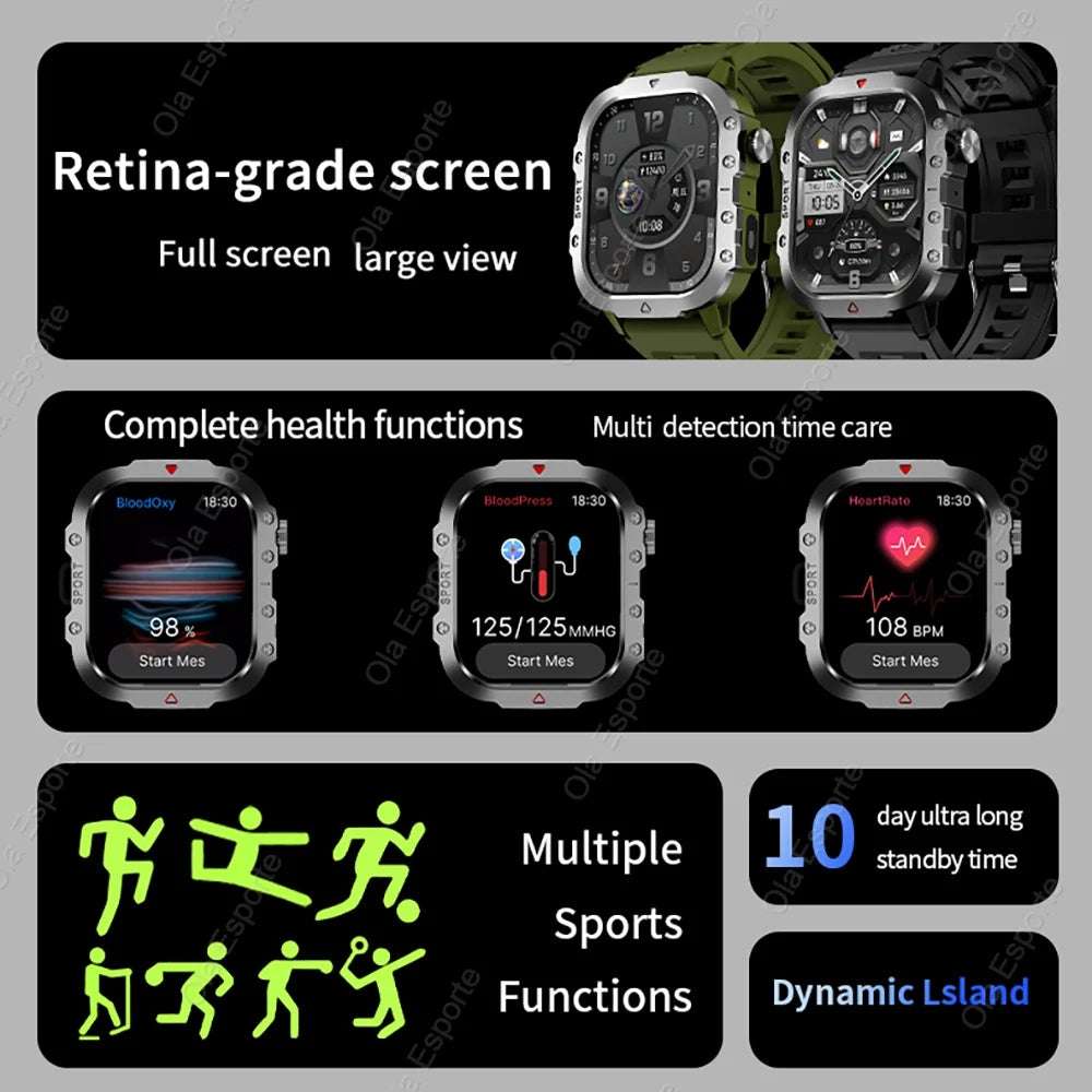 Original Men Smart Watch Bluetooth Call Fitness Clock 3ATM IP68 Swim Waterproof Sports Smartwatch for Women Xiaomi Android 2024 - Mountain ship