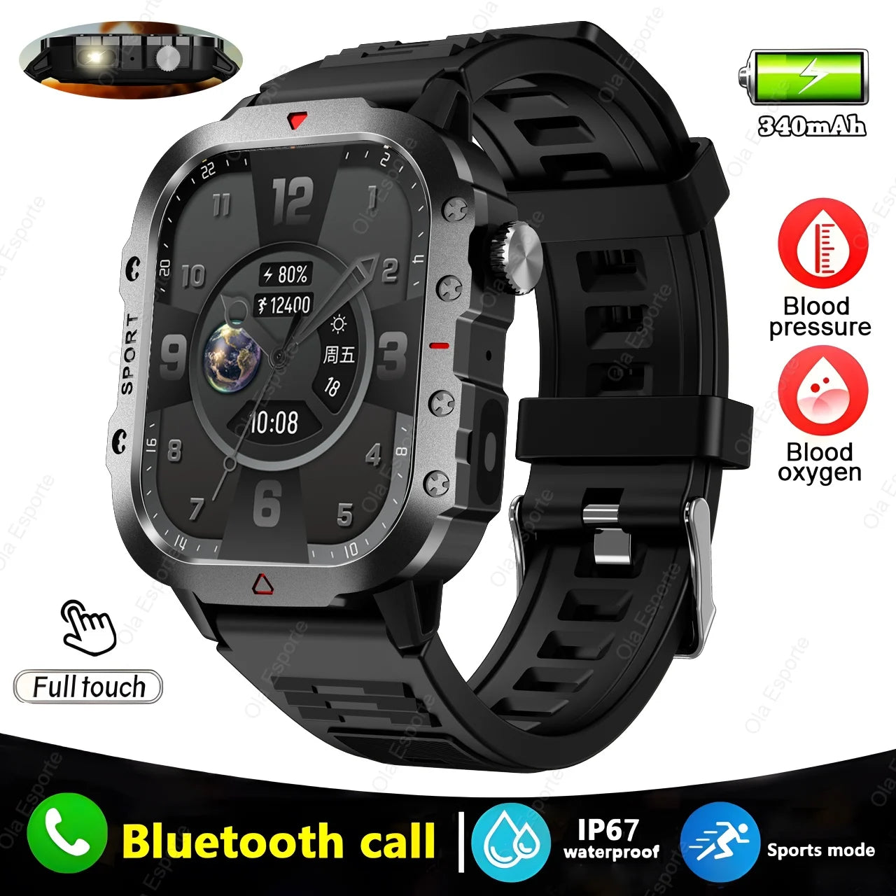 Original Men Smart Watch Bluetooth Call Fitness Clock 3ATM IP68 Swim Waterproof Sports Smartwatch for Women Xiaomi Android 2024 - Mountain ship