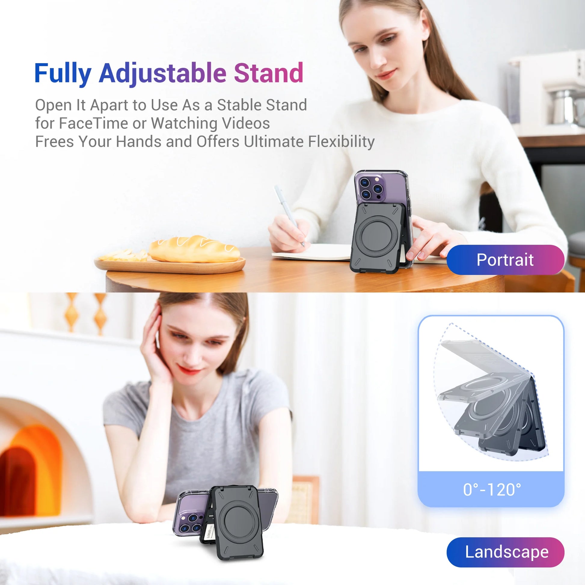 Magnetic Wallet & Card Holder with RFID Blocking Function for iPhone 16 15 14 Pro/ Pro Max/ 13 Pro Max/ 13 12 Pro MagSafe Wallet - Mountain ship