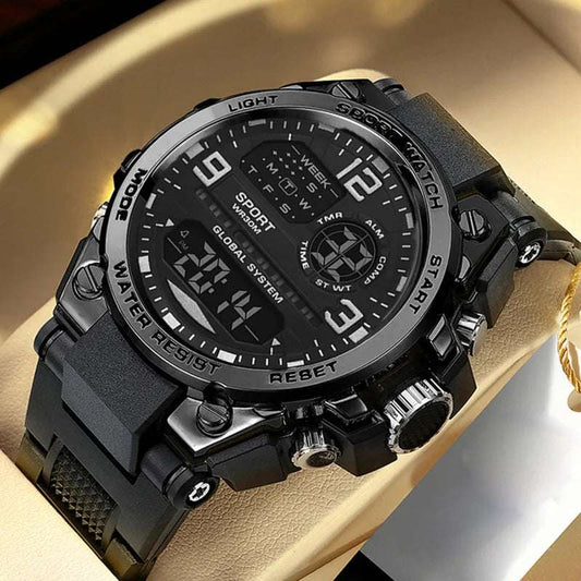 Men Waterproof  Sports Watches Multifunction Electronic Watches Anti Drop and Shock-absorbing Wristwatches - Mountain ship