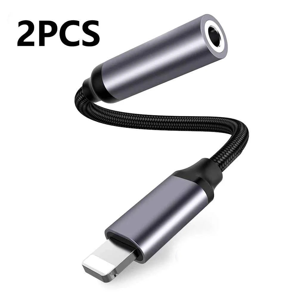 For iPhone To 3 5 MM Jack AUX Cable Adapter For iPhone 12 13 14 Pro Adapter Headphone Connector Audio Splitter phone accessories - Mountain ship