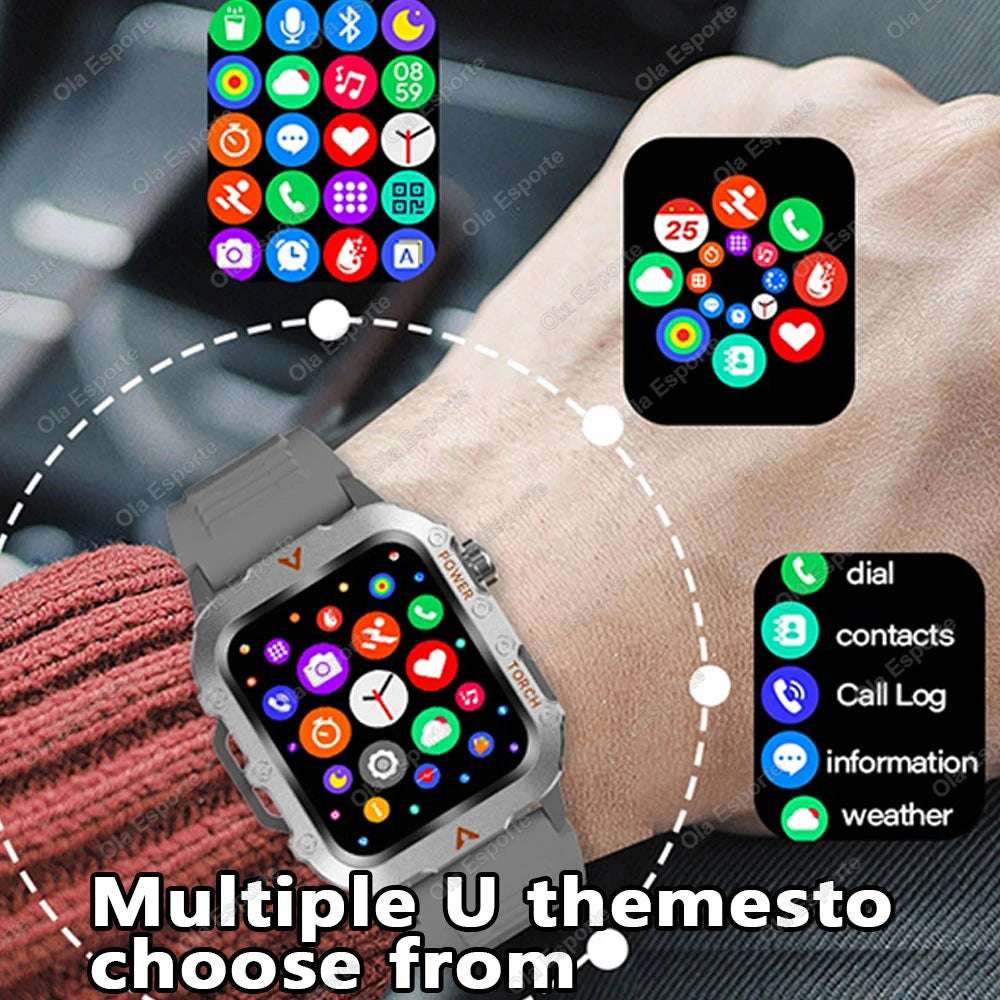Outdoor Sports Smart Watch for huawei xiaomi Samsung 2025 Men Women Watches Fitness Track ECG+PGG Smartwatch with Led Lighting - Mountain ship