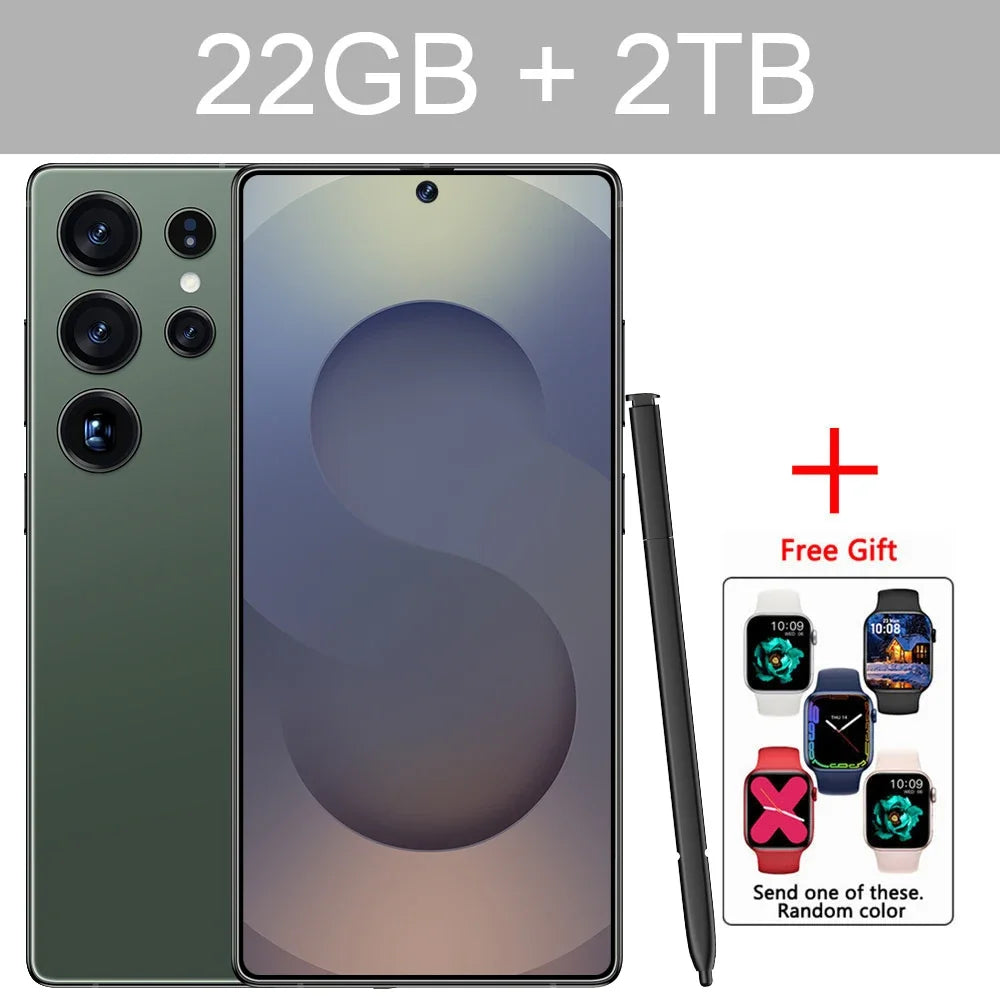 New S25 Ultra 7.3HD Original Smartphone 5G Global Version Mobile Phones Dual SIM Card Android 14 Cell Phone 7800mAh Cellphones - Mountain ship