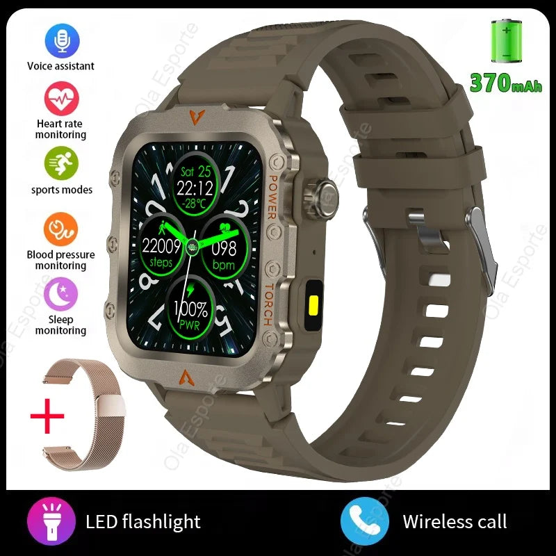 Outdoor Sports Smart Watch for huawei xiaomi Samsung 2025 Men Women Watches Fitness Track ECG+PGG Smartwatch with Led Lighting - Mountain ship