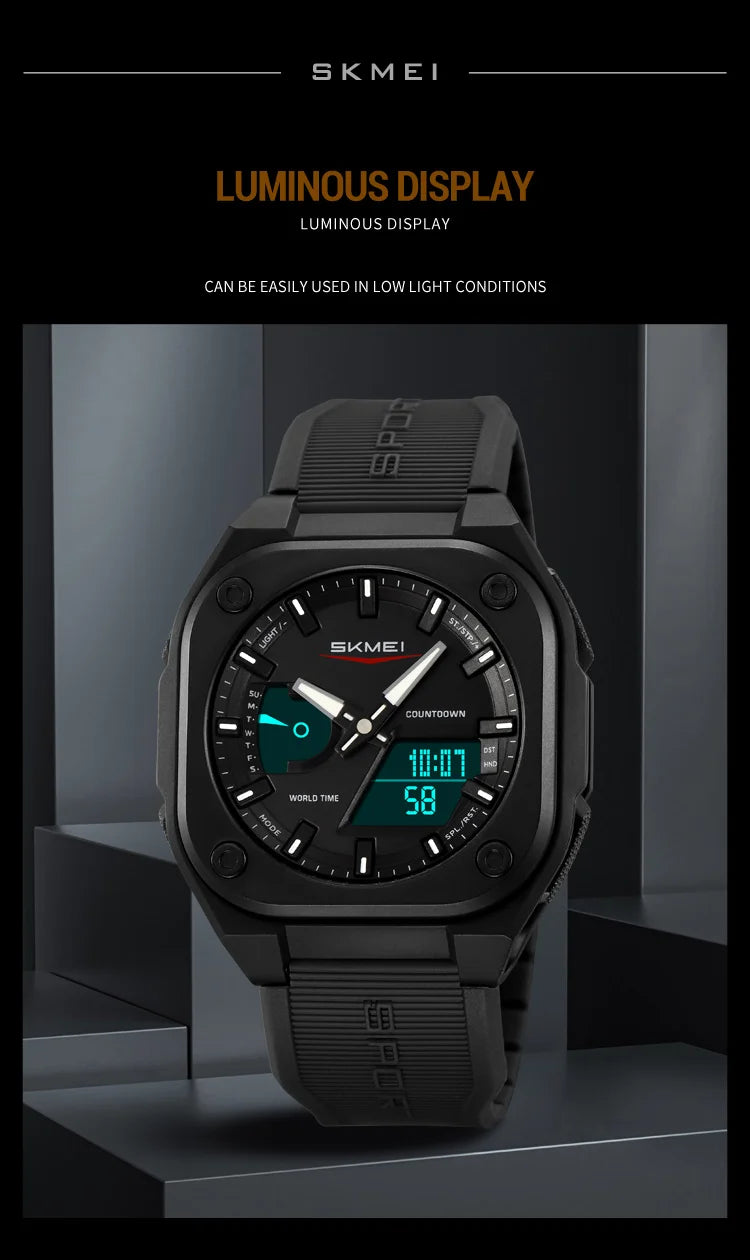 SKMEI Business Digital Electronic Watch Fashion Sports Quartz Watches For Mens Women Waterproof Wristwatches Clock Reloj Hombre - Mountain ship