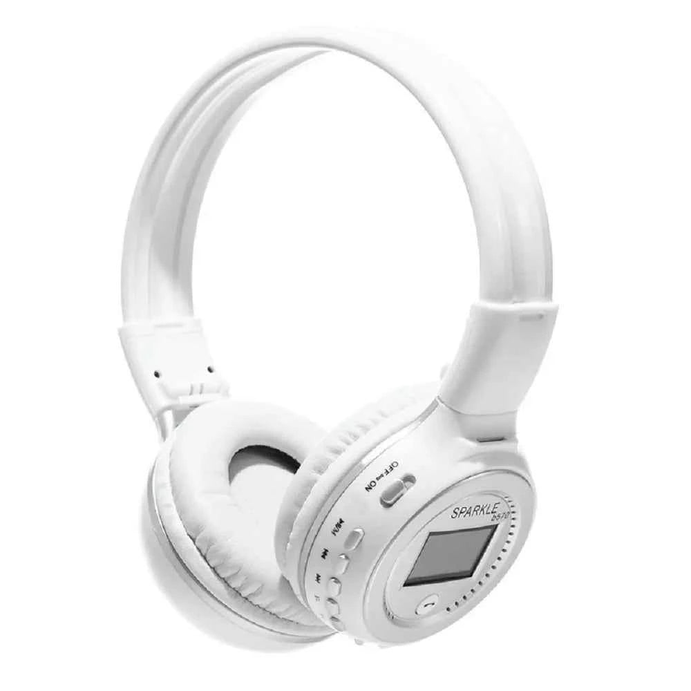 Wireless Headphone Radio Over Ear Bluetooth Compatibility Stereo Earphone Headset for Computer Phone Support FM Audio Card AUX - Mountain ship