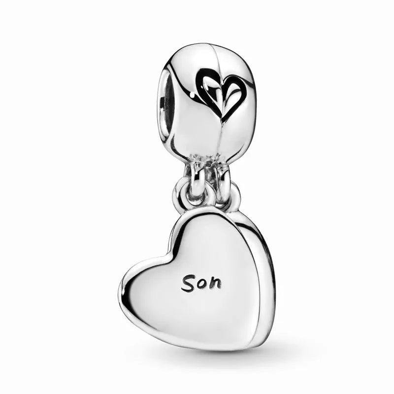 Europe 925 Silver Family Charm Fit Original Bracelet Jewelry Pendant Boy Girl Sparkling Mom Bead Sisters Pandora Dangle Plated Mountain ship
