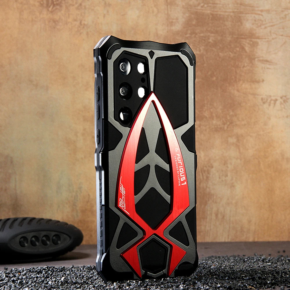 Luphie Metal Full Protect Armor Case For Samsung Galaxy S25 Ultra Phone Cover S24 23 S22Ultra S25 S24 Plus 5G Shockproof Fundas - Mountain ship