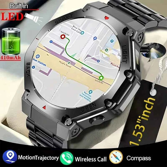 2025 New LED Smart Watch Men's HD AMOLED Bluetooth Call Waterproof Smartwatch Heart Rate Monitoring Women's Health Smart Watches - Mountain ship