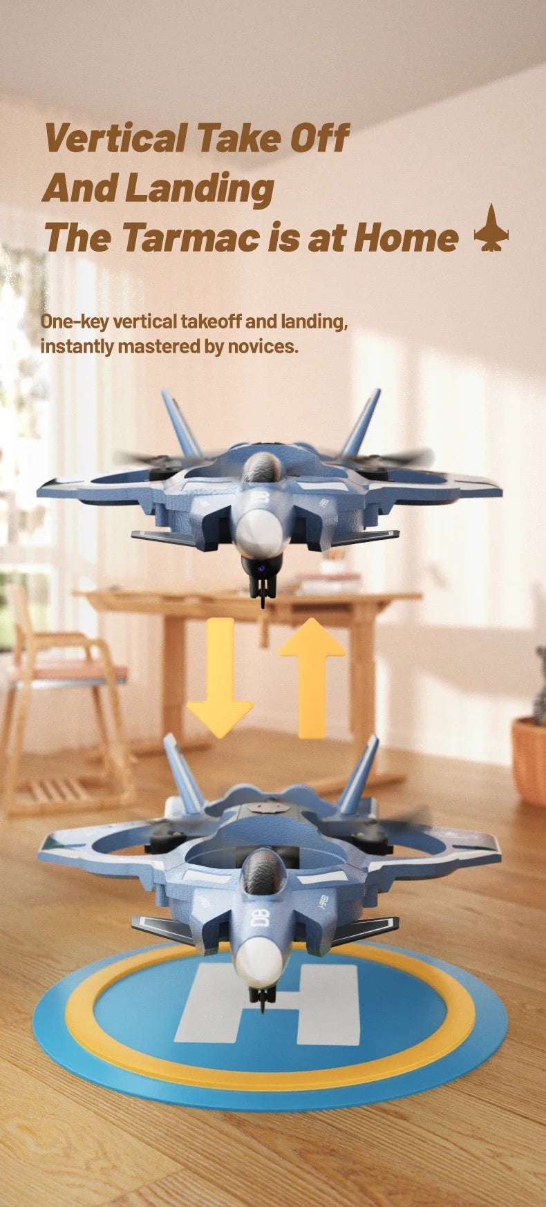 JJRC Dron With Camera Glide Take Off EVA Fighter WIFI Picture Transmission 8K Aerial Foam Remote Control Aircraft Toy Gifts - Mountain ship