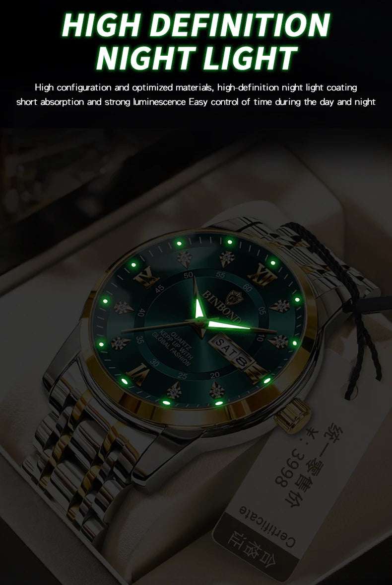 2024 Top Brand Luxury Fashion Diver Watch Men 30ATM Waterproof Date Clock Sport Watches Mens Quartz Wristwatch Relogio Masculino - Mountain ship