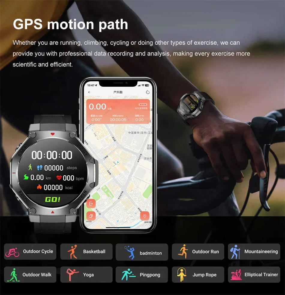 2025 New LED Smart Watch Men's HD AMOLED Bluetooth Call Waterproof Smartwatch Heart Rate Monitoring Women's Health Smart Watches - Mountain ship