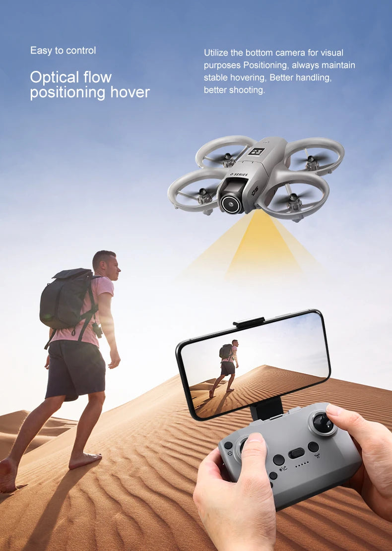 2025 D16 Mini Drone HD Camera 4K 1080P 180 ° Lens Dron Professional Obstacle Avoidance Optical Flow FPV Dron RC Quadcopter Toys - Mountain ship