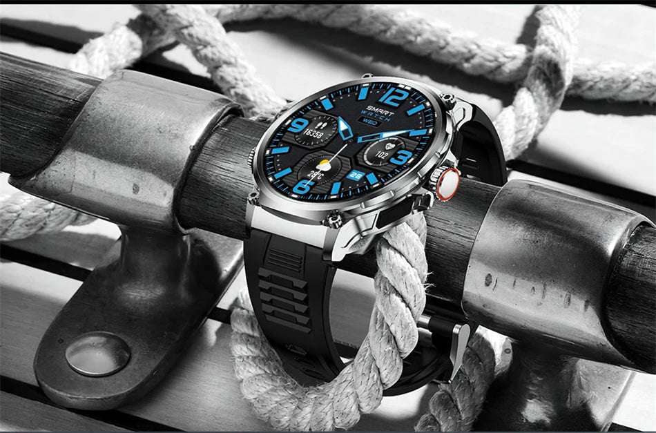 2024 New For Huawei Xiaomi Men GPS Track Smart Watch 1.85 Inch Ultra HD AMOLED Screen 710 Mah Battery Bluetooth Call Smartwatch - Mountain ship
