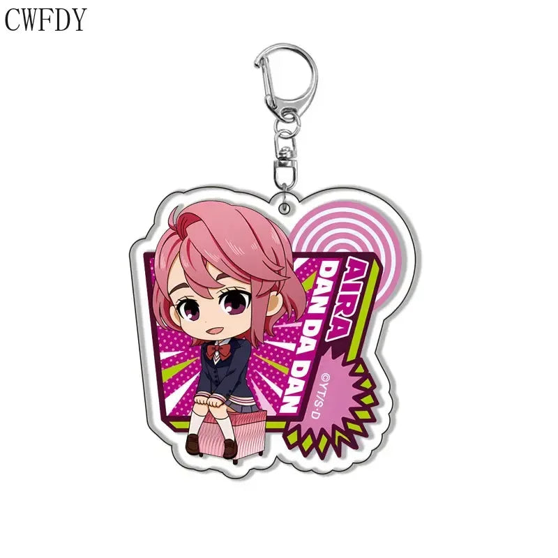 New Anime Dandadan Momo Acrylic Keychain Children Cartoon Badge Pendant Charms Key Chain Jewelry Accessories For Fans Xams Gift - Mountain ship