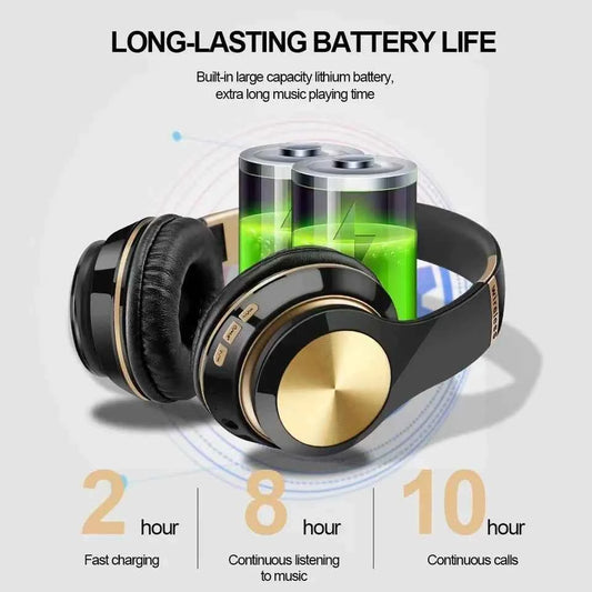 T5 Headphones Gaming Earphone Bluetooth Support MP3 (TF Card) With Audio Cable Microphone Earphones Wireless Headset Gamer Sport - Mountain ship