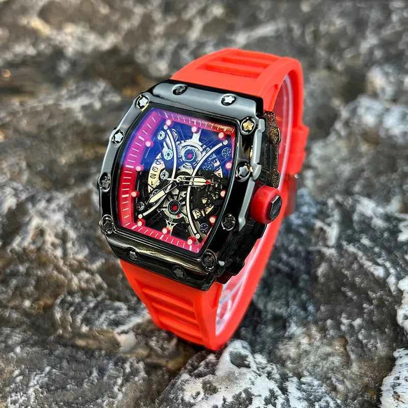 Men's Watch Light Luxury Brand Wine Barrel dial Fashionable Night Glow Sports Watch Calendar Clock Reloj L146 - Mountain ship