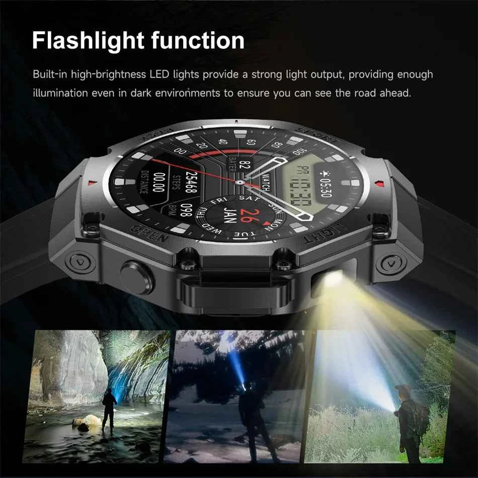 2025 New LED Smart Watch Men's HD AMOLED Bluetooth Call Waterproof Smartwatch Heart Rate Monitoring Women's Health Smart Watches - Mountain ship